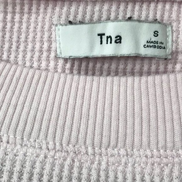 Aritzia TNA Andrews Waffle Long-sleeve Thermal crew-neck, long-sleeve shirt S - Picture 6 of 8